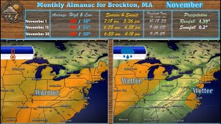 MONTHLY ALMANAC for November 2024 Brockton MA [upl. by Pincince]