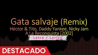 Gata salvaje  Héctor amp Tito Daddy Yankee Nicky Jam 2002 Reggaeton Old School letraLyrics [upl. by Barram]