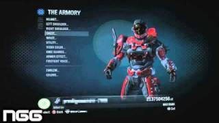 Halo Reach  All armour unlocked and leaked Reupload HD [upl. by Panaggio358]