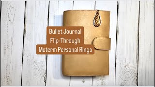 BULLET JOURNAL FLIPTHROUGH  Functional Planning  Moterm Apricot Veg Tan Personal Rings [upl. by Norod961]