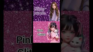 Pink glitter 🆚 purple glitter trending shorts glitter [upl. by Aicilra]