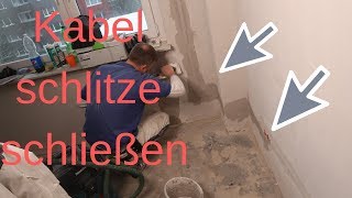 Kabelschlitze schließen  MalerVlog [upl. by Nostaw]