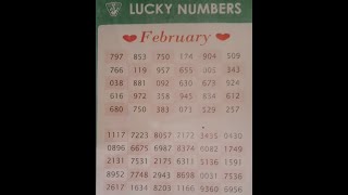 February 2022 NEW BOOMING HOT Lottery Sheet [upl. by Haag]