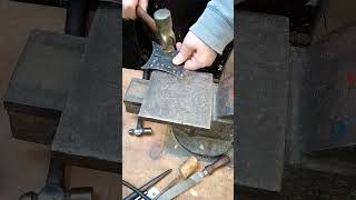 13th century Cantigas Chest lock  riveting the lug [upl. by Pegeen]