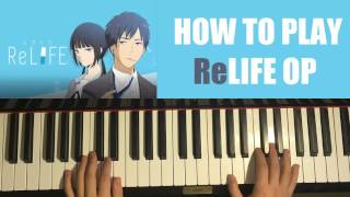 HOW TO PLAY  ReLIFE リライフ Opening  OP  Button ボタン by PENGUIN RESEARCH Piano Tutorial [upl. by Gunther]