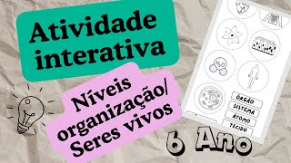 Atividade interativa Níveis de organização dos seres vivos 6 Ano [upl. by Herschel]