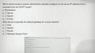 Which device would a system administrator typically configure to not use an IP address that is [upl. by Ayra]