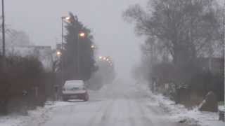 Major snowstorm hits Denmark before Christmas [upl. by Einrae]