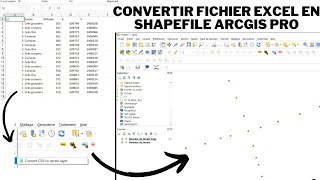 conversion fichier Excel en shapefile ArcGIS pro [upl. by Airamana]