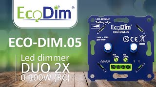 ECODIM05 Led dimmer duo 2x 0100W RC [upl. by Leamse]