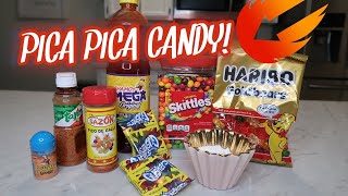 How to make PICA PICA CANDY  DULCES ENCHILADOS  PICA PICA CANDY INGREDIENTS  SKITTLES ENCHILADOS [upl. by Ayekim]