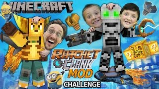 MINECRAFT Ratchet amp Clank Lucky Block Challenge Mod 4Round Battle w FGTEEV Duddy Chase amp Mike [upl. by Niall]