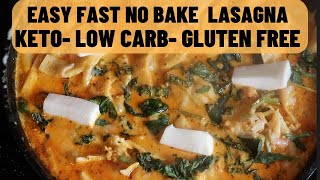 NO BAKE KETO LOWCARB lasagne béchamel white pasta sauce healthy recipe diabetic friendly gluten free [upl. by Schell]