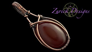 Wire Wrapping Tutorial Simple Wire Wrapped Cabochon Pendant Great For Beginners [upl. by Netram159]