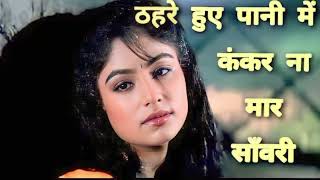 Thehre Huye Pani Mein💕 love song 💕Dalaal 1993 Kumar Shanu Sadhana [upl. by Adnarim]