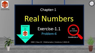 Exercise11  Problem6  Chapter1 Real Numbers  CBSE Class10 Math ncert exercise class10 [upl. by Ahsaet]