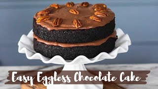 Easiest Eggless Chocolate Cake Recipe  Bake With Shivesh  soft fluffy and moist eggless cake [upl. by Papp]