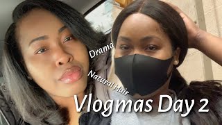 Vlogmas Day 2  Drama Work Got my hair done [upl. by Waterman]