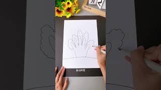 Hand painting that can be done in kindergarten Collect the harvest autumn and try it Autumn th [upl. by Allicserp49]