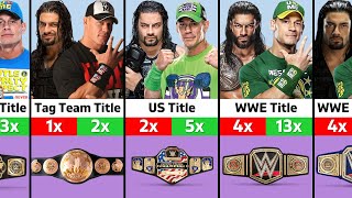 Roman Reigns Vs John Cena WWE Championship Comparison [upl. by Baler]