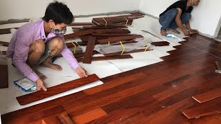 How To Install Hardwood Flooring Fast Excellent Bedroom With Milling Groove amp Ridge Hardwood Floors [upl. by Sunderland244]