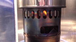 EVERNEW Ti ALCOHOL STOVE STAND Wood burning [upl. by Brandes84]