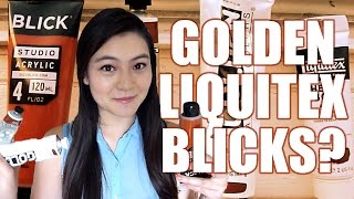 Acrylic Paint Brand Comparison Golden vs Liquitex vs Blicks  LittleArtTalks [upl. by Warthman336]