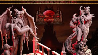 The Ritual of Blood  3D printable STL figures in Highquality 12075 mm [upl. by Eaneg444]