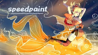 speedpaint yoimiya genshin impact  ibis paint x [upl. by Salahcin]