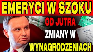 EMERYCI W SZOKU OD JUTRA ZMIANY W WYNAGRODZENIACH O KTÓRYCH NIKT NIE MÓWI EMERYTURY LISTOPAD 2024 [upl. by Sidnal]