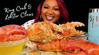 KING CRAB  LOBSTER  SEAFOOD BOIL MUKBANG 먹방쇼 [upl. by Delmer]