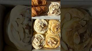 Obsessing over these Almond Croissant Inspired rolls They’re so good  recipe in description [upl. by Haldeman]