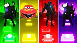 Titan TV Man Vs Lightning Mcqueen Eater Vs Titan Cameraman Vs Titan TV Man  Tiles Hop EDM Rush [upl. by Akihdar71]