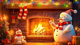 Christmas Fireplace Ambience 🔥🎄 Relaxing Christmas Music with a Warm Fireplace [upl. by Fishman451]