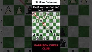 Sicilian Defense  Beat your opponent in just 9 Moves chess chessgame siciliandefense [upl. by Ynnus593]