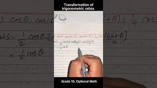 1 Transformation of trigonometric ratios grade10 trigonometry important easy optionalmath [upl. by Sauncho]