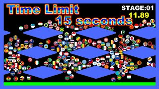 Time Limit Marble Race 200 countries survival marble race in Algodoo  Marble Factory [upl. by Ahsatsana280]