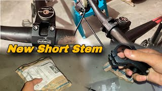 New short stem from flibkart for my MTB  Short stem kaise lagaye  how to apply short stem on MTB [upl. by Nirahs]