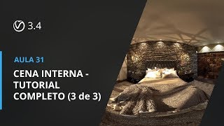 Vray 34 para SketchUp  Aula 31 CENA INTERNA  TUTORIAL COMPLETO 3 de 3 [upl. by Ralip161]