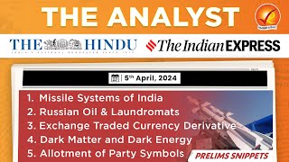 The Analyst 5th April 2024 Current Affairs Today  Vajiram and Ravi Daily Newspaper Analysis [upl. by Vitkun899]