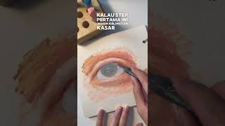 Tips menggambar pakai oil pastel oilpastel tutorial drawing oilpasteldrawing [upl. by Camala696]