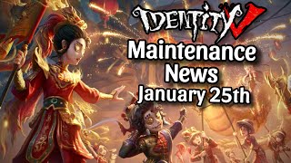 Everything New After Maintenance on January 25th 2024  Identity V [upl. by Estrellita469]