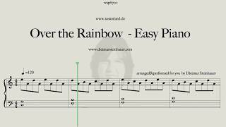 Over the Rainbow  Easy Piano Version [upl. by Amieva]