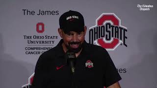 Ohio State football vs Marshall Ryan Day on his penalty and the Buckeyes kicker situation [upl. by Bish]