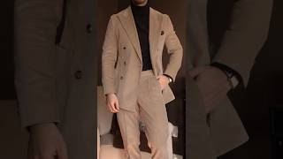 How To Style Mens Double Breasted Beige Suit [upl. by Cindelyn]