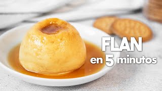 FLAN de QUESO en MICROONDAS 🍮  Flan Sin Horno en 5 Minutos [upl. by Lulu140]