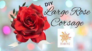 Large Rose Corsage  diy wedding weddingflowers [upl. by Parks]