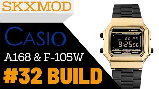 32 Casio A168 amp F105W Completed Build  Parts by SKXMOD [upl. by Basso]