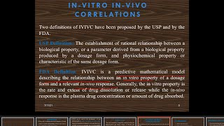 In Vitro In Vivo Correlation IVIVC  in Urdu Hindi Part 1 [upl. by Kelley]