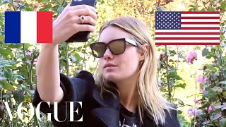 Camille Rowe on French vs American Girl Style  Vogue [upl. by Ihsorih]